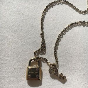 Michael Kors lock and key necklace